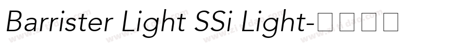 Barrister Light SSi Light字体转换